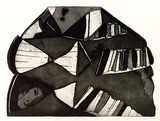 Artist: BALDESSIN, George | Title: Emblems. | Date: 1973 | Technique: etching and aquatint, printed in black ink, from one shaped plate