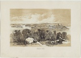 Artist: PROUT, John Skinner | Title: Cockatoo Island, Parramatta River | Date: 1842 | Technique: lithograph, printed in colour, from two stones (black and brown tint stone)