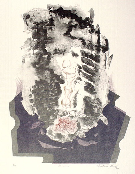 Artist: b'King, Grahame.' | Title: b'Dreaming' | Date: 1984 | Technique: b'lithograph, printed in colour, from five stones [or plates]'