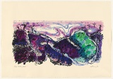 Artist: Bussey, Marjorie. | Title: Walking mists. | Date: 1990 | Technique: screenprint, printed in colour, from nineteen stencils