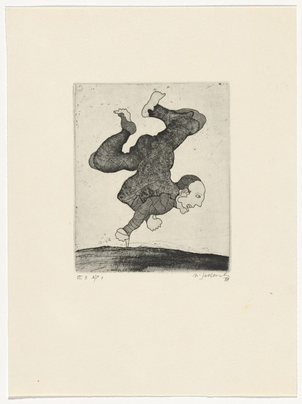 Artist: b'SELLBACH, Udo' | Title: b'not titled' | Date: 1988 | Technique: b'etching, aquatint printed in black ink with plate-tone, from one copper plate' Artist: b'SELLBACH, Udo' | Title: b'not titled' | Date: 1988 | Technique: b'etching, aquatint printed in black ink with plate-tone, from one copper plate'