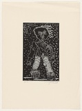 Artist: WALKER, Murray | Title: not titled [doll] | Date: 1984 | Technique: linocut, printed in black ink, from one block | Copyright: © Murray Walker