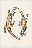 Artist: Clarmont, Sammy. | Title: Goannas | Date: 1997 | Technique: screenprint, printed in colour, from multiple stencils