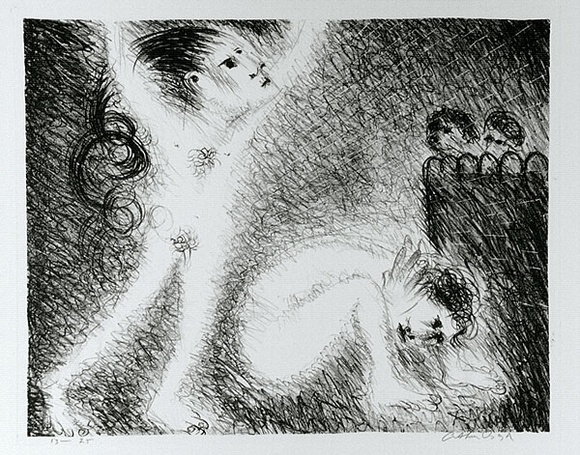 Artist: b'BOYD, Arthur' | Title: b'St Francis with a brother, preaching naked.' | Date: (1965) | Technique: b'lithograph, printed in black ink, from one plate' | Copyright: b'Reproduced with permission of Bundanon Trust' Artist: b'BOYD, Arthur' | Title: b'St Francis with a brother, preaching naked.' | Date: (1965) | Technique: b'lithograph, printed in black ink, from one plate' | Copyright: b'Reproduced with permission of Bundanon Trust'