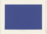 Artist: Wiebke, Karl. | Title: not titled [muted peacock blue] | Date: 2004 | Technique: screenprint, printed in acrylic paint, from one stencil