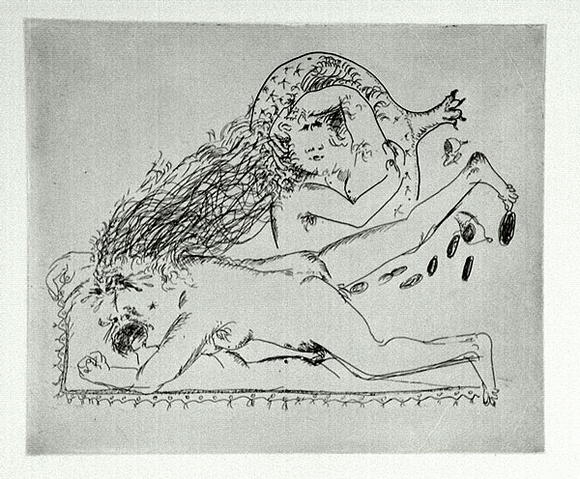 Artist: b'BOYD, Arthur' | Title: b'Mad woman.' | Date: 1970 | Technique: b'etching, printed in black ink, from one plate' | Copyright: b'Reproduced with permission of Bundanon Trust' Artist: b'BOYD, Arthur' | Title: b'Mad woman.' | Date: 1970 | Technique: b'etching, printed in black ink, from one plate' | Copyright: b'Reproduced with permission of Bundanon Trust'