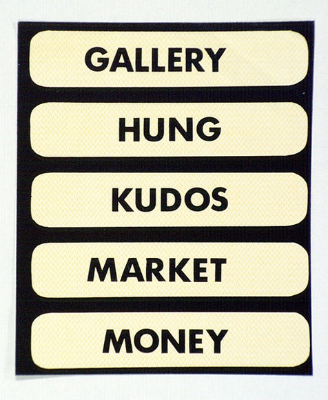 Artist: b'Comfortable Artworks Inc.' | Title: b'Comfortable Artwords' | Date: c.1970 | Technique: b'screenprint, printed in colour, from multiple stencils' Artist: b'Comfortable Artworks Inc.' | Title: b'Comfortable Artwords' | Date: c.1970 | Technique: b'screenprint, printed in colour, from multiple stencils'
