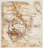 Artist: PARR, Mike | Title: Alphabet/Haemorrhage. | Date: 1992-93 | Technique: etching, printed in red ochre ink, from one plate