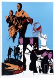 Artist: Biro, Kivu. | Title: Blood money - Kim in S.A. | Date: 1985 | Technique: screenprint, printed in colour, from multiple stencils