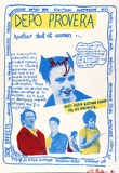 Artist: JILL POSTERS 1 | Title: Depo provera, another shot at women ... | Date: 26 July 1984 | Technique: screenprint, printed in colour, from three stencils