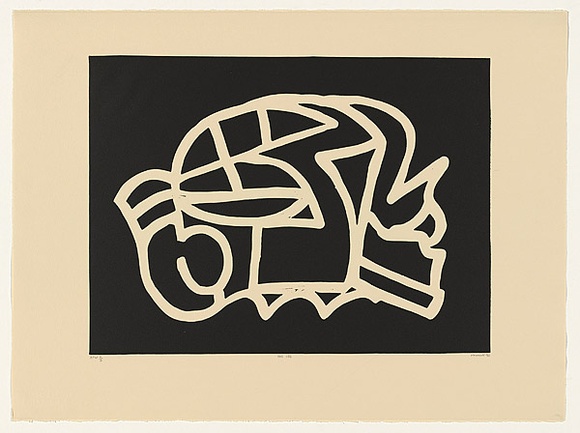 Artist: b'Marshall, John.' | Title: b'Still life' | Date: 1993 | Technique: b'linocut, printed in black ink, from one block' Artist: b'Marshall, John.' | Title: b'Still life' | Date: 1993 | Technique: b'linocut, printed in black ink, from one block'