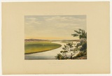 Artist: Angas, George French. | Title: The River Murray, near Lake Alexandrina. | Date: 1846-47 | Technique: lithograph, printed in colour, from multiple stones; varnish highlights by brush