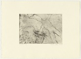 Artist: b'PARR, Mike' | Title: b'Gun into vanishing point 7' | Date: 1988-89 | Technique: b'drypoint and foul biting, printed in black ink, from one copper plate'