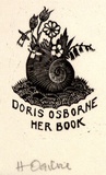 Artist: b'OGILVIE, Helen' | Title: bnot titled [Flowers growing out of snail's shell]. | Date: c.1944 | Technique: b'wood-engraving, printed in black ink, from one block'