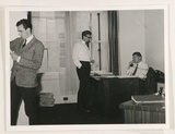 Artist: Bainbridge, John. | Title: (John Bainbridge, creative director of Havas London, with two others). | Date: c.1963 | Technique: gelatin silver photograph