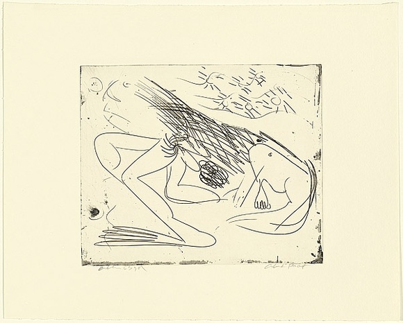 Artist: b'BOYD, Arthur' | Title: b'Running Nebuchadnezzar with suns.' | Date: (1968-69) | Technique: b'etching and aquatint, printed in black ink, from one plate' | Copyright: b'Reproduced with permission of Bundanon Trust' Artist: b'BOYD, Arthur' | Title: b'Running Nebuchadnezzar with suns.' | Date: (1968-69) | Technique: b'etching and aquatint, printed in black ink, from one plate' | Copyright: b'Reproduced with permission of Bundanon Trust'