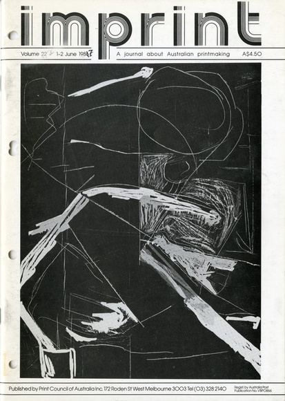 Artist: b'PRINT COUNCIL OF AUSTRALIA' | Title: b'Periodical | Imprint. Melbourne: Print Council of Australia, vol. 22, no. 1,2, 1987' | Date: 1987 Artist: b'PRINT COUNCIL OF AUSTRALIA' | Title: b'Periodical | Imprint. Melbourne: Print Council of Australia, vol. 22, no. 1,2, 1987' | Date: 1987