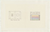 Artist: MADDOCK, Bea | Title: Pages | Date: 1979 | Technique: photo-etching, burnishing, relief-etching and letterpress, printed in colour