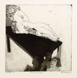 Artist: BALDESSIN, George | Title: Viridiana II. | Date: 1965 | Technique: etching, aquatint and burnishing, printed in black ink, from one plate