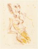 Artist: MACQUEEN, Mary | Title: Singer | Date: 1975 | Technique: lithograph, printed in colour, from multiple plates | Copyright: Courtesy Paulette Calhoun, for the estate of Mary Macqueen