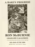 Artist: McBurnie, Ron. | Title: Poster: Rake's Progress. Ron McBurnie: Grahame Galleries 6th-30th June 1990 | Date: 1990 | Copyright: © Ron McBurnie