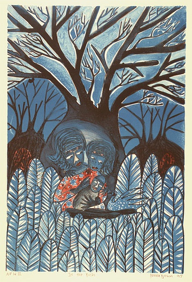 Artist: b'Brown, Donna.' | Title: b'In the bush' | Date: 1995, June | Technique: b'lithograph, printed in colour, from three stones' Artist: b'Brown, Donna.' | Title: b'In the bush' | Date: 1995, June | Technique: b'lithograph, printed in colour, from three stones'