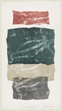Artist: KING, Grahame | Title: Moowingee fragment | Date: 1976 | Technique: lithograph, printed in colour, from four stones [or plates]