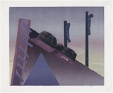 Artist: Senbergs, Jan. | Title: Hill | Date: 1970 | Technique: screenprint, printed in colour, from six stencils | Copyright: © Jan Senbergs. Licensed by VISCOPY, Australia