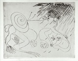 Artist: BOYD, Arthur | Title: Nebuchadnezzar with a snail on his back. | Date: (1968-69) | Technique: etching, printed in black ink, from one plate | Copyright: Reproduced with permission of Bundanon Trust