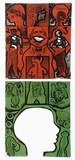 Artist: b'HANRAHAN, Barbara' | Title: b'(Anatomical study)' | Date: 1966 | Technique: b'etching, printed in colour from three  plates'