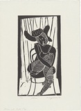 Artist: WALKER, Murray | Title: Karen. | Date: 1969 | Technique: linocut, printed in black ink, from one block