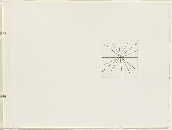 Artist: b'JACKS, Robert' | Title: b'not titled [abstract linear composition]. [leaf 51 : recto]' | Date: 1978 | Technique: b'etching, printed in black ink, from one plate'