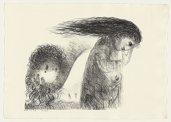 Artist: b'BOYD, Arthur' | Title: b'St Francis when young turning aside.' | Date: (1965) | Technique: b'lithograph, printed in black ink, from one plate' | Copyright: b'This work appears on screen courtesy of Bundanon Trust' Artist: b'BOYD, Arthur' | Title: b'St Francis when young turning aside.' | Date: (1965) | Technique: b'lithograph, printed in black ink, from one plate' | Copyright: b'This work appears on screen courtesy of Bundanon Trust'