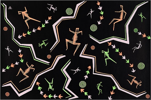 Artist: b'CALLAGHAN, Michael' | Title: b'Wrapping paper: Imparja.' | Date: 1985 | Technique: b'screenprint, printed in colour, from three stencils' | Copyright: b'\xc2\xa9 Michael Callaghan' Artist: b'CALLAGHAN, Michael' | Title: b'Wrapping paper: Imparja.' | Date: 1985 | Technique: b'screenprint, printed in colour, from three stencils' | Copyright: b'\xc2\xa9 Michael Callaghan'