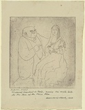 Artist: b'McCulloch, Alan.' | Title: b'National Socialist in Paris. Wooing the smile back to the face of the Mona Lisa.' | Date: 1943 | Technique: b'etching and foul biting, printed in black ink with plate-tone, from one plate'