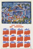 Artist: EARTHWORKS POSTER COLLECTIVE | Title: Sydney University Art Workshop calendar | Date: 1975 | Technique: screenprint, printed in colour, from multiple stencils