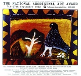 Artist: Munduwalawala, Ginger Riley. | Title: The National Aboriginal Art Award | Date: 1992 | Technique: photo-screenprint, printed in colour, from multiple stencils