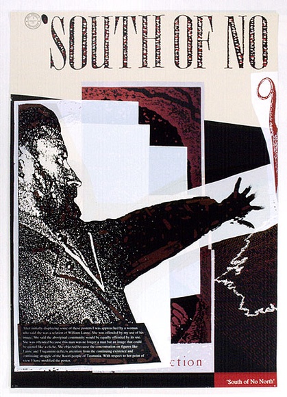 Artist: b'ARNOLD, Raymond' | Title: b'South of no.' | Date: 1992 | Technique: b'screenprint, printed in colour, from multiple stencils' Artist: b'ARNOLD, Raymond' | Title: b'South of no.' | Date: 1992 | Technique: b'screenprint, printed in colour, from multiple stencils'