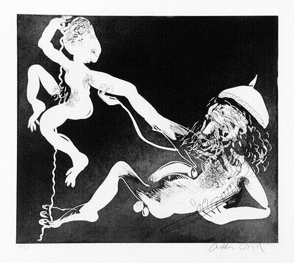 Artist: b'BOYD, Arthur' | Title: b'A woman deserting. Variant of number 15.' | Date: 1970 | Technique: b'etching and aquatint, printed in black ink, from one plate' Artist: b'BOYD, Arthur' | Title: b'A woman deserting. Variant of number 15.' | Date: 1970 | Technique: b'etching and aquatint, printed in black ink, from one plate'