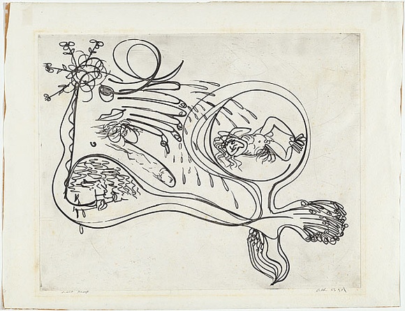 Artist: b'BOYD, Arthur' | Title: b'Potter with reclining nude insert.' | Date: (1968-69) | Technique: b'etching, printed in black ink, from one plate' | Copyright: b'Reproduced with permission of Bundanon Trust' Artist: b'BOYD, Arthur' | Title: b'Potter with reclining nude insert.' | Date: (1968-69) | Technique: b'etching, printed in black ink, from one plate' | Copyright: b'Reproduced with permission of Bundanon Trust'