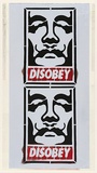 Artist: MARCSTA, | Title: DisObey. | Date: 2003 | Technique: printed in black and red ink, from one stencil