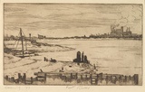 Artist: Dallwitz, David. | Title: Port River. | Date: 1953 | Technique: etching, printed in black ink, from one plate