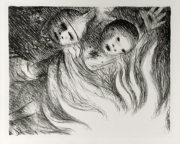Artist: b'BOYD, Arthur' | Title: b'The ordeal by fire.' | Date: (1965) | Technique: b'lithograph, printed in black ink, from one plate' | Copyright: b'Reproduced with permission of Bundanon Trust' Artist: b'BOYD, Arthur' | Title: b'The ordeal by fire.' | Date: (1965) | Technique: b'lithograph, printed in black ink, from one plate' | Copyright: b'Reproduced with permission of Bundanon Trust'