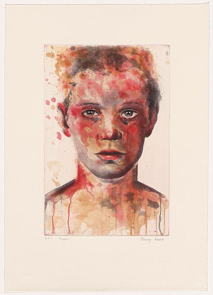 Artist: b'Hood, Cherry' | Title: b'Roger.' | Date: 2002 | Technique: b'etching and spit-bite aquatint, printed in colour, from three plates'