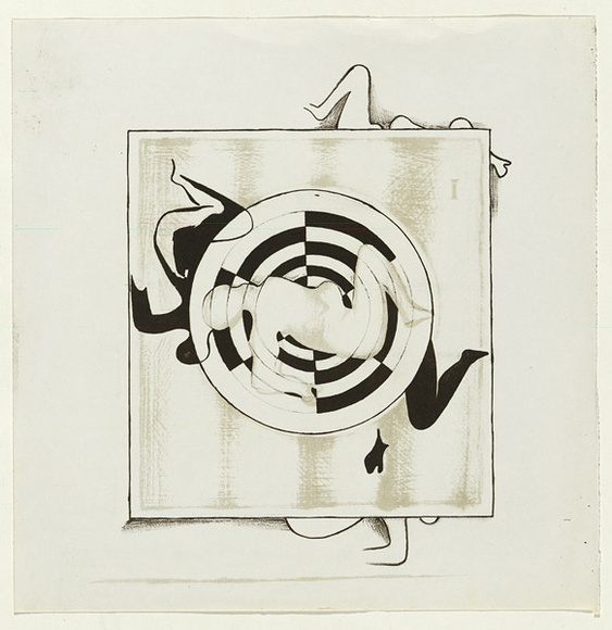 Artist: b'SELLBACH, Udo' | Title: b'(Figure and target)' | Date: 1960s | Technique: b'etching and aquatint printed in black ink, from one plate' Artist: b'SELLBACH, Udo' | Title: b'(Figure and target)' | Date: 1960s | Technique: b'etching and aquatint printed in black ink, from one plate'