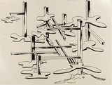 Artist: COLEING, Tony | Title: Positive image of drawing for 'to do with blue' sculpture II (1). | Date: (1975) | Technique: photographic positive