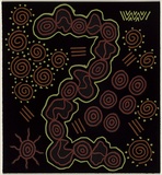 Artist: Leslie, Lawrence. | Title: Mehi River Camp | Date: 1997 | Technique: linocut, printed in colour, from four blocks