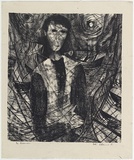 Artist: Adams, Tate. | Title: The Fisherman. | Date: 1953 | Technique: lithograph, printed in black ink, from one zinc plate
