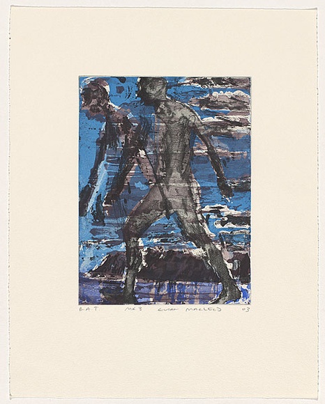 Artist: b'Macleod, Euan.' | Title: b'MK3' | Date: 2003 | Technique: b'etching, sugar-lift, aquatint and open-bite, printed in colour, from four plates' Artist: b'Macleod, Euan.' | Title: b'MK3' | Date: 2003 | Technique: b'etching, sugar-lift, aquatint and open-bite, printed in colour, from four plates'