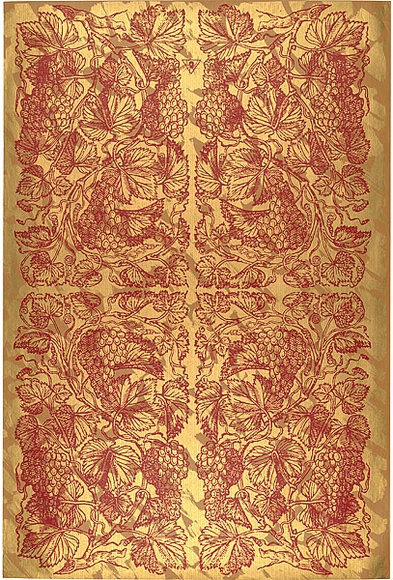 Artist: b'REDBACK GRAPHIX' | Title: b'Wrapping paper: Gold' | Date: 1986 | Technique: b'screenprint, printed in colour, from three stencils' Artist: b'REDBACK GRAPHIX' | Title: b'Wrapping paper: Gold' | Date: 1986 | Technique: b'screenprint, printed in colour, from three stencils'